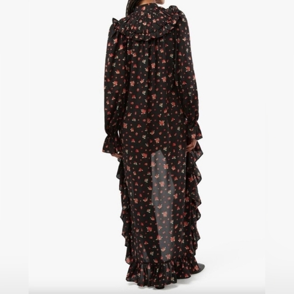 WeWoreWhat Women's High-Low Dress Polka Dot Floral- Black Multi, Size Small - Picture 3 of 15